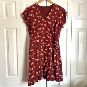 LOFT Floral Wrap Skort Romper